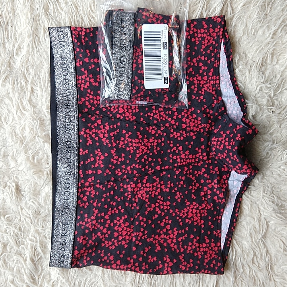 2 Pair Victoria's Secret High Waisted Boy Short Logo Underwear NWT M